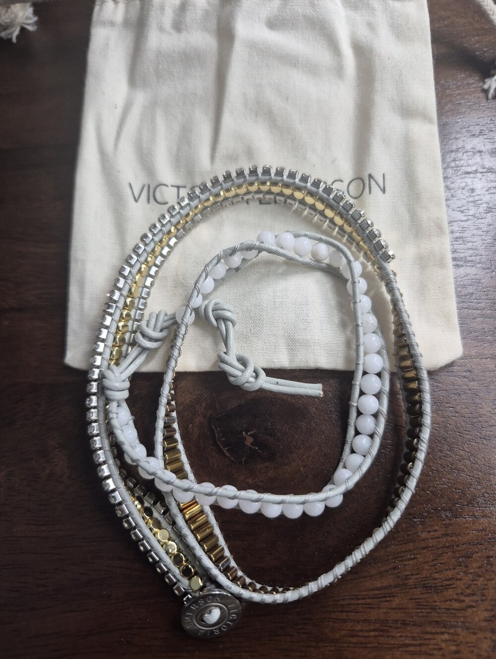 NWT Victoria Emerson Multi-Wrap Beaded Leather Bracelet - Picture 14 of 15